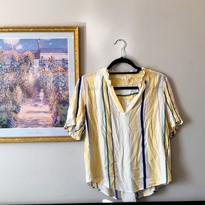 Charming Charlie size L Striped Blouse